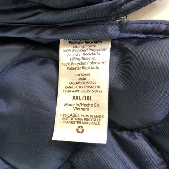 Free Assenbly Girls Lightweight Quilted Jacket NavySize XXL (18) - Picture 10 of 12